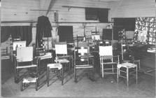 SA1405.8 - Various Shaker chairs and stools., Winterthur Shaker Photograph and Post Card Collection 1851 to 1921c